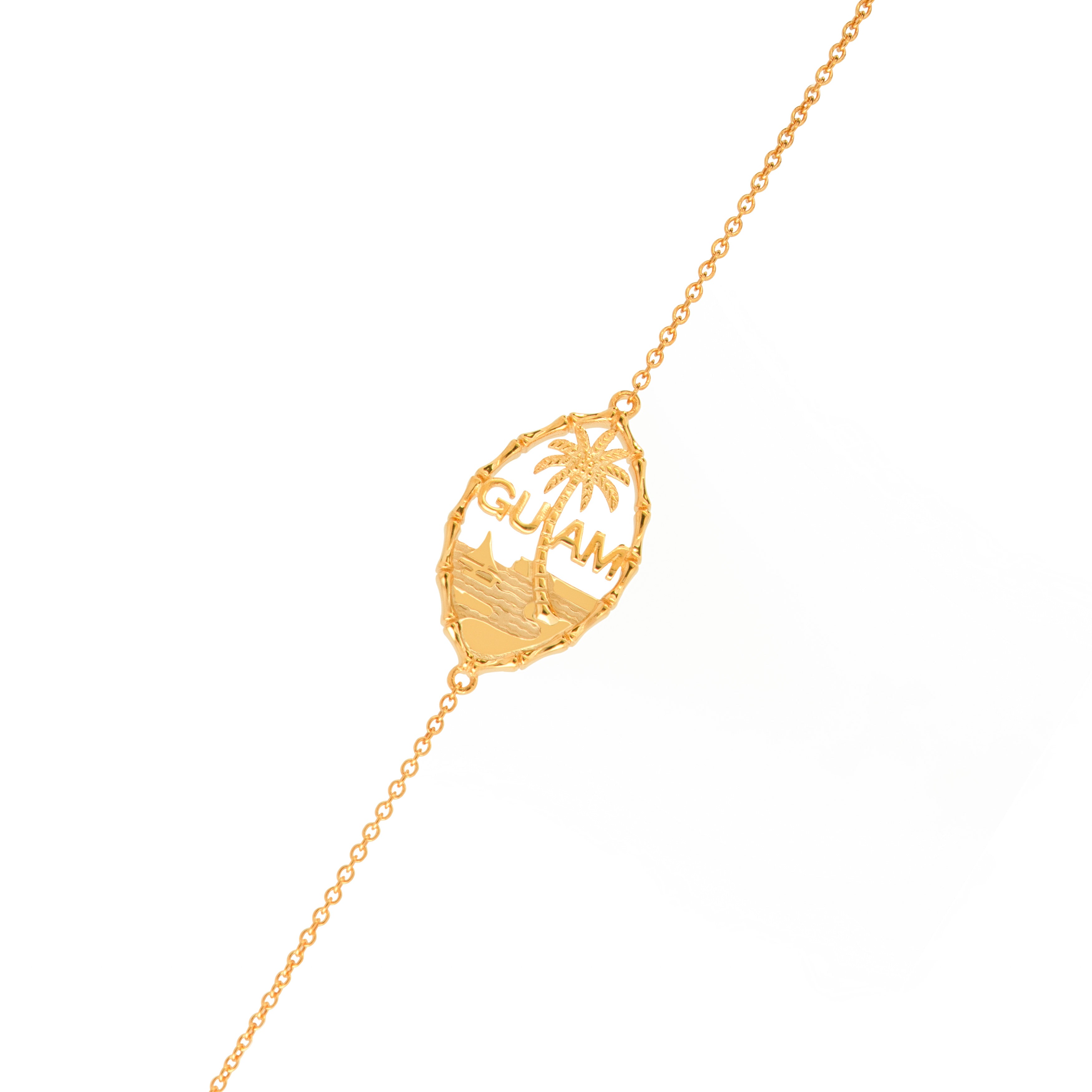 14K Yellow Gold Guam Seal Bamboo Bracelet – Vince Jewelers