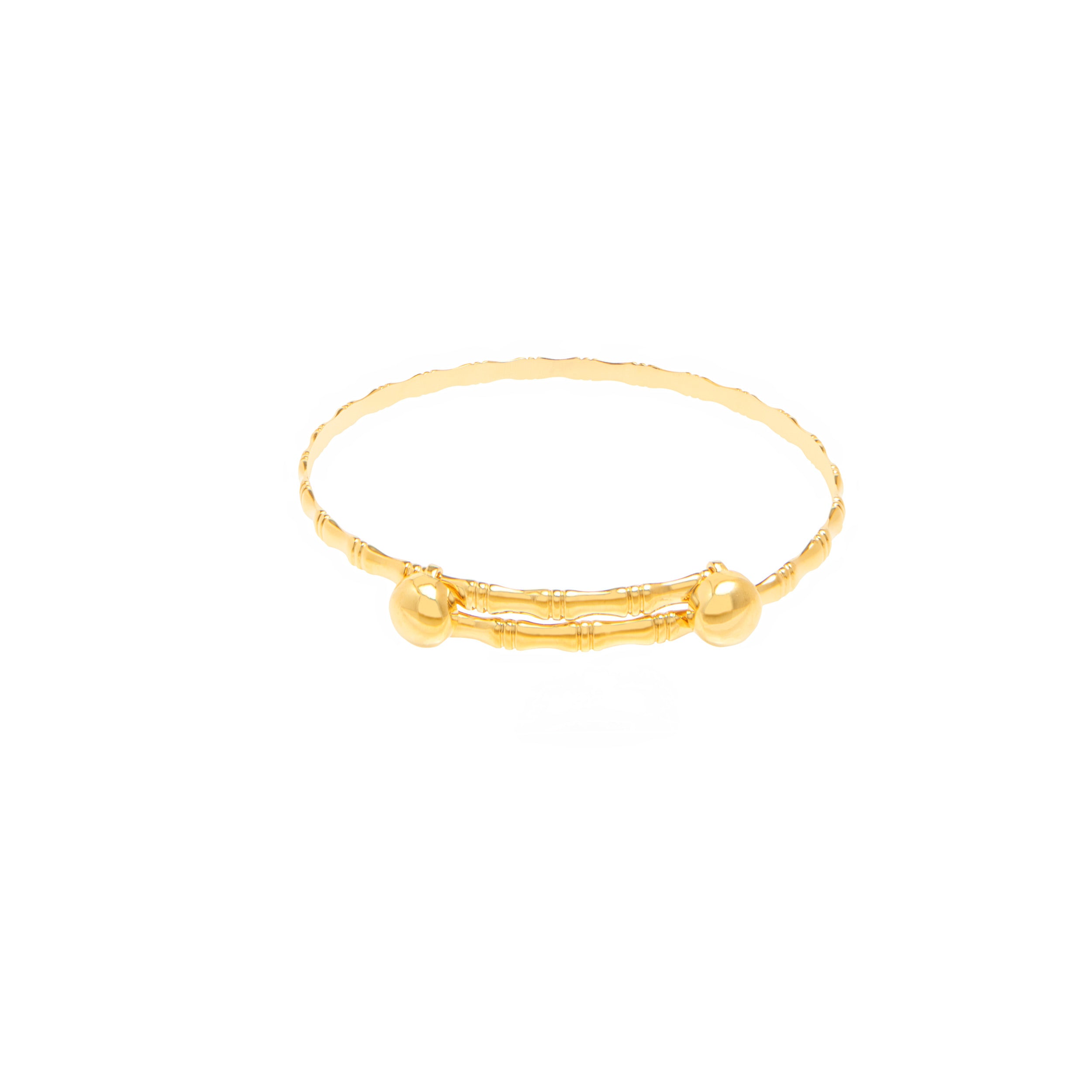Yellow Gold Adjustable Bamboo Baby Bangle – Vince Jewelers