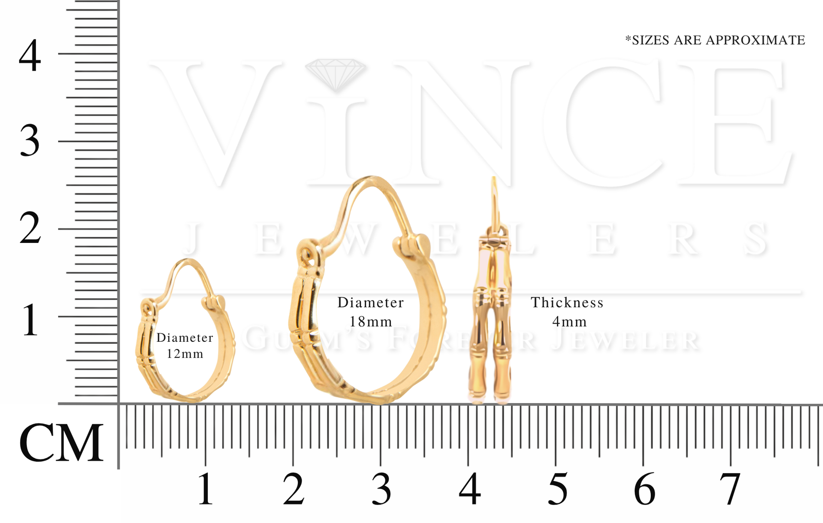 14K Yellow Gold Double Hoop Bamboo Earrings – Vince Jewelers