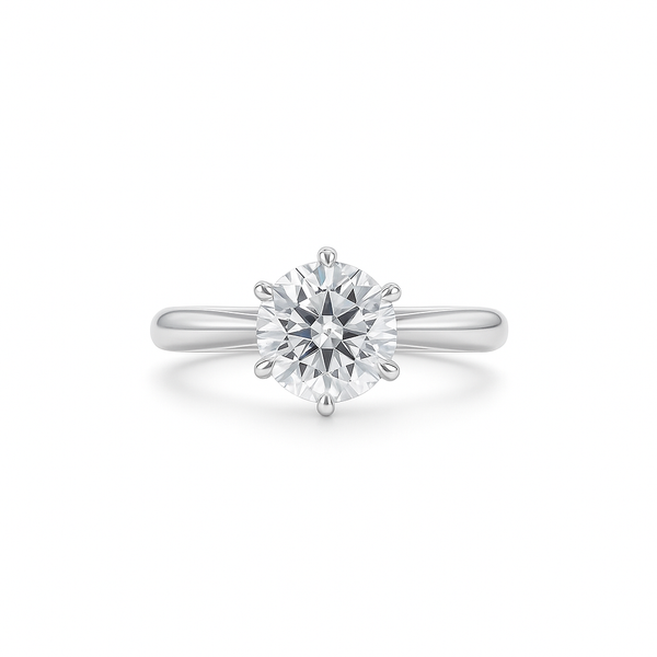 14K White Gold Lab Grown 1.01 ct. Round Diamond Solitaire Ring | IGI CERTIFIED
