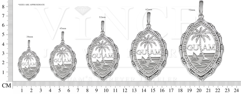 Silver Guam Seal Territory Bamboo Pendant – Vince Jewelers