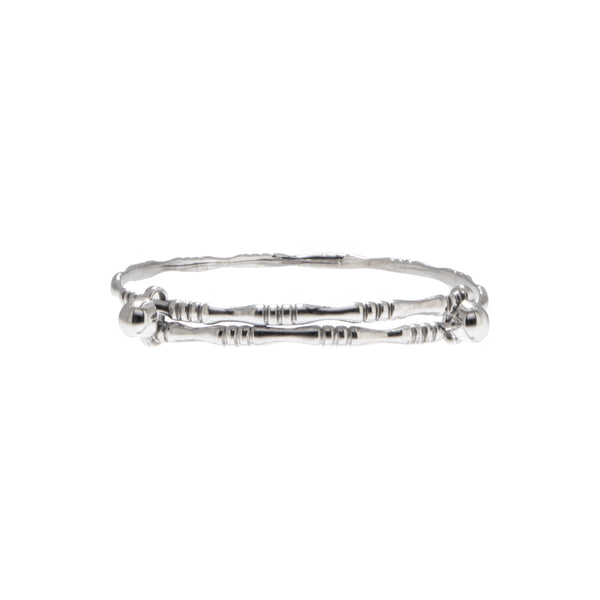 Silver Adjustable Baby Bamboo Bangle