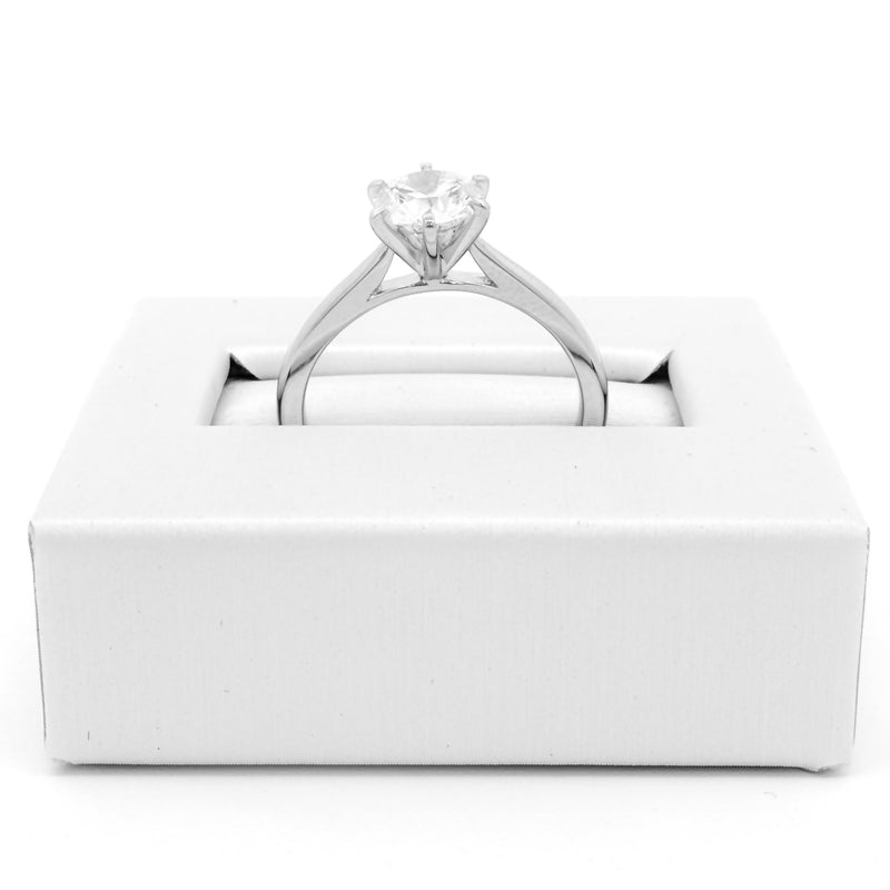 14K White Gold Lab Grown 1.01 ct. Round Diamond Solitaire Ring | IGI CERTIFIED