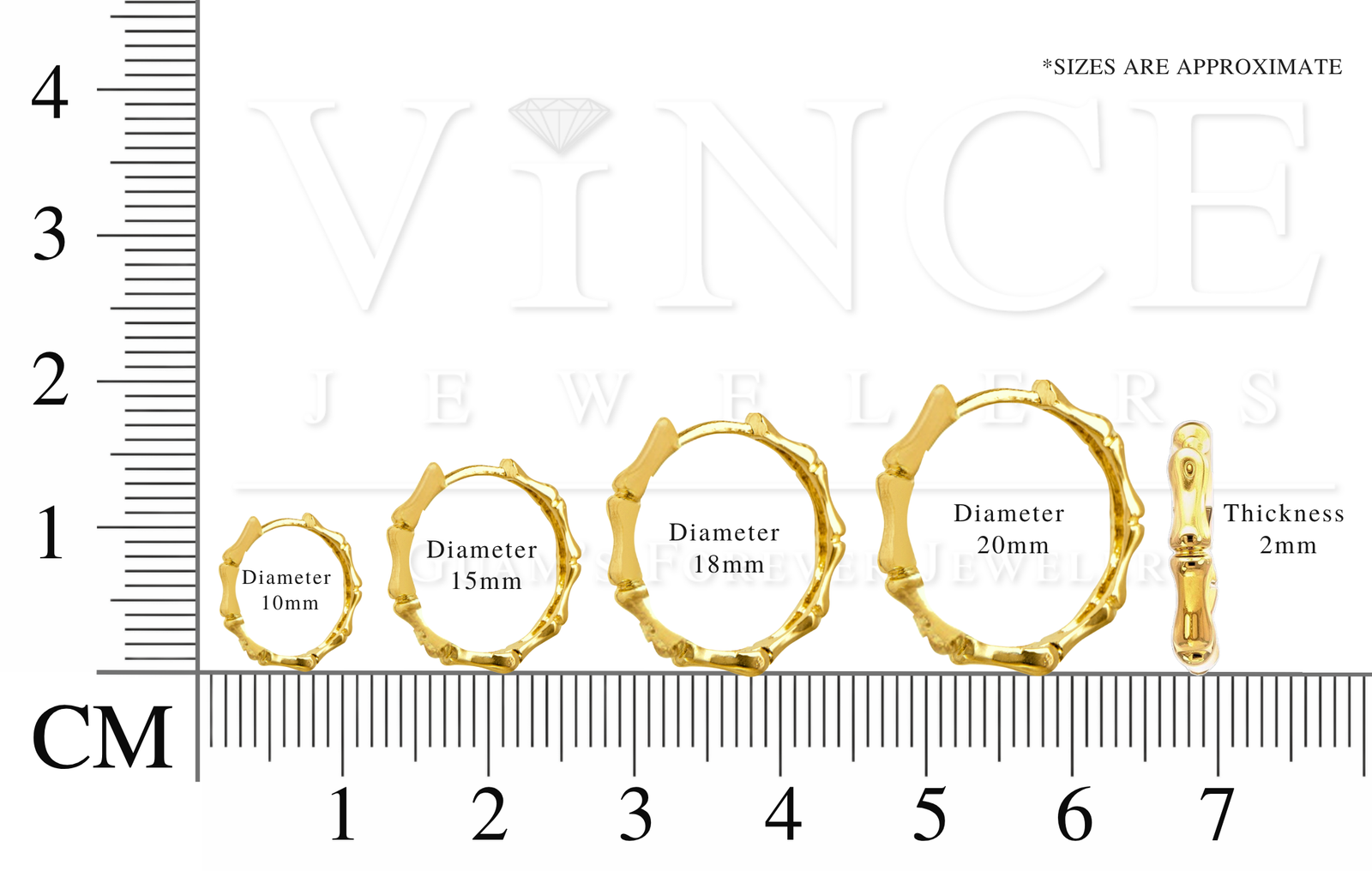 Yellow Gold Bamboo Hoop Earrings – Vince Jewelers
