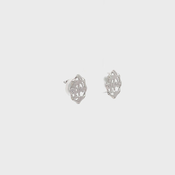 Silver Guam Seal Earrings | Open