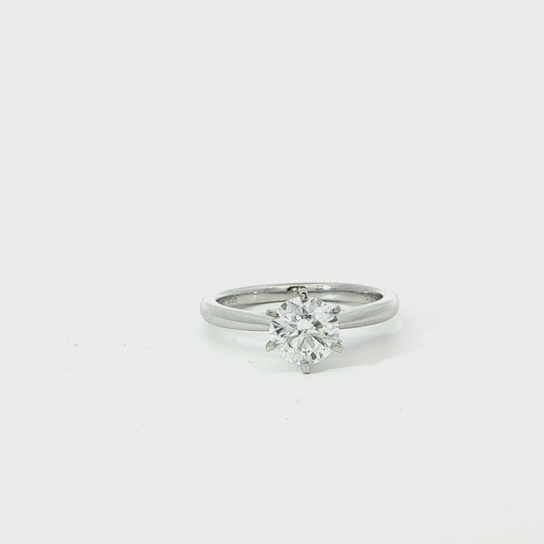 14K White Gold Lab Grown 1.01 ct. Round Diamond Solitaire Ring | IGI CERTIFIED