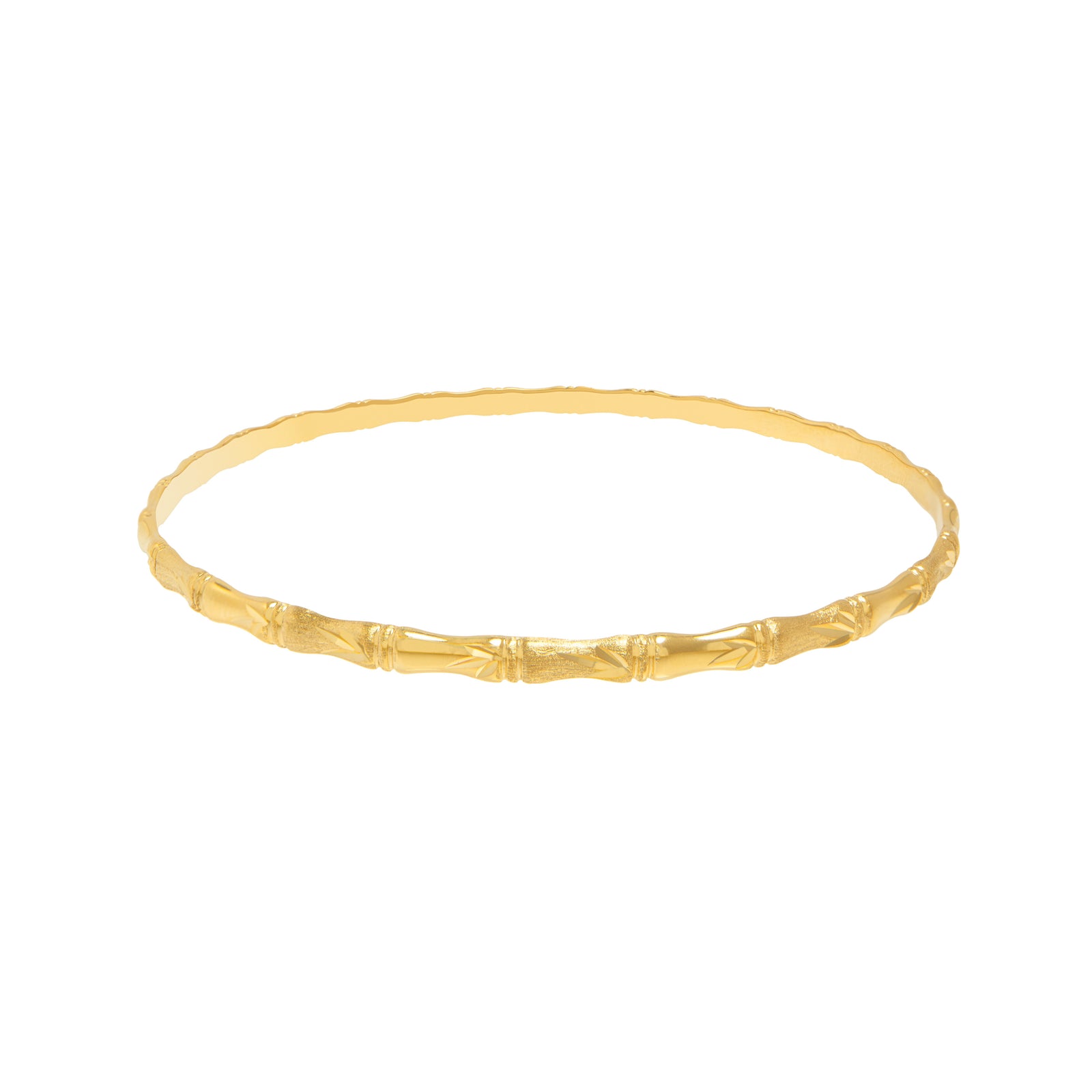 CHIEKO +  caviar bangle †  gold OPENABLE SCREW LAXMI BANGLE FEATUIRNG CZ STONE - 22K YELLOW GOLD
