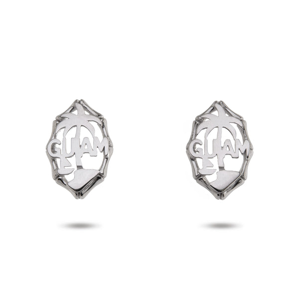 Silver Guam Seal Earrings | Open