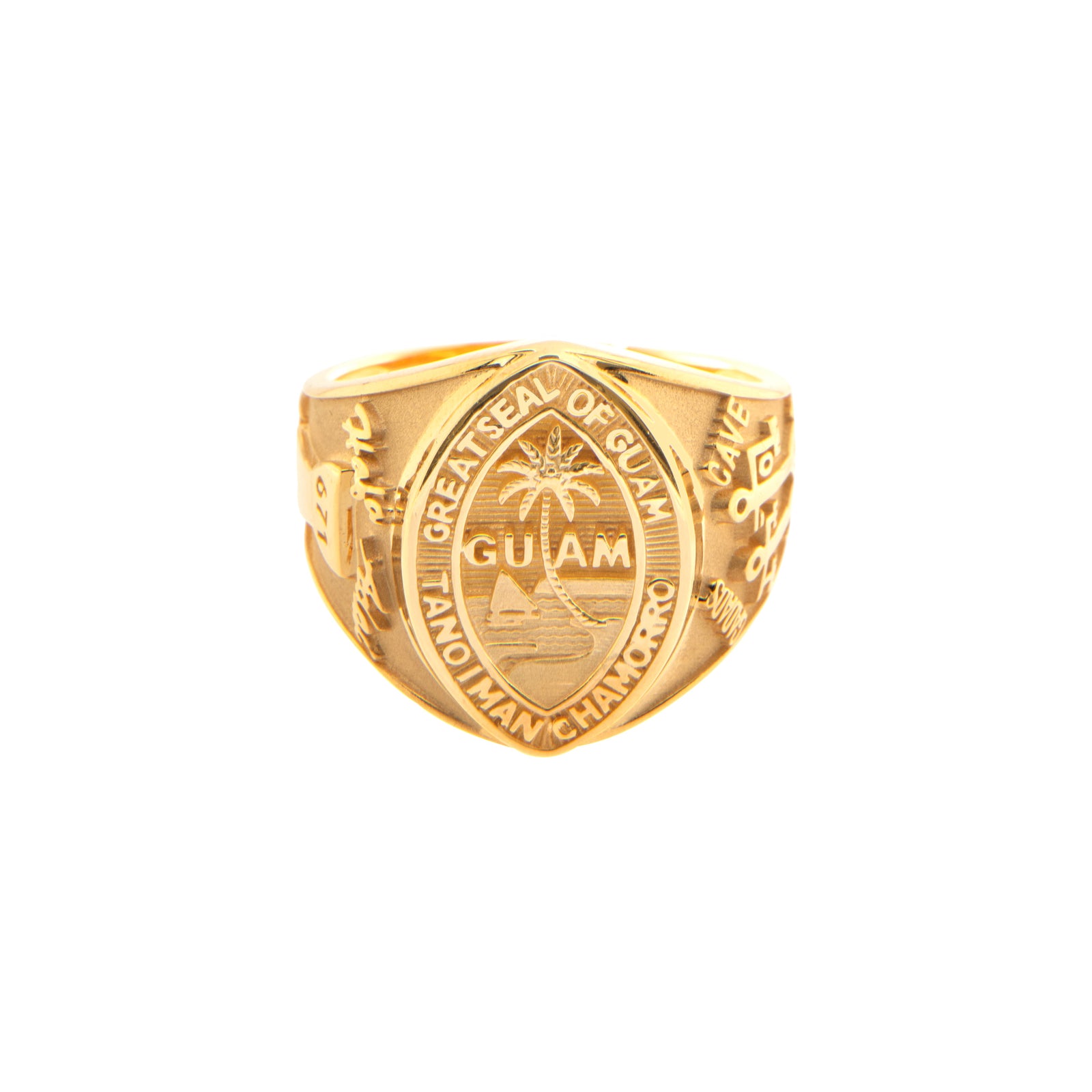 Guam⭐︎ 14K & 10K Yellow Gold Men's Guam Seal Ring – Vince Jewelers