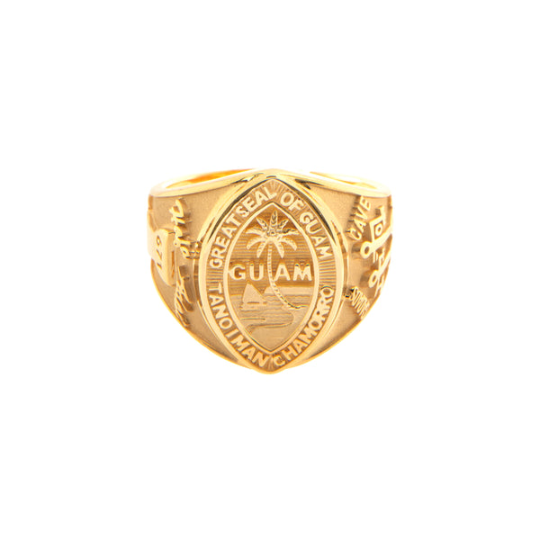 14K Yellow Gold Men's Guam Seal Ring