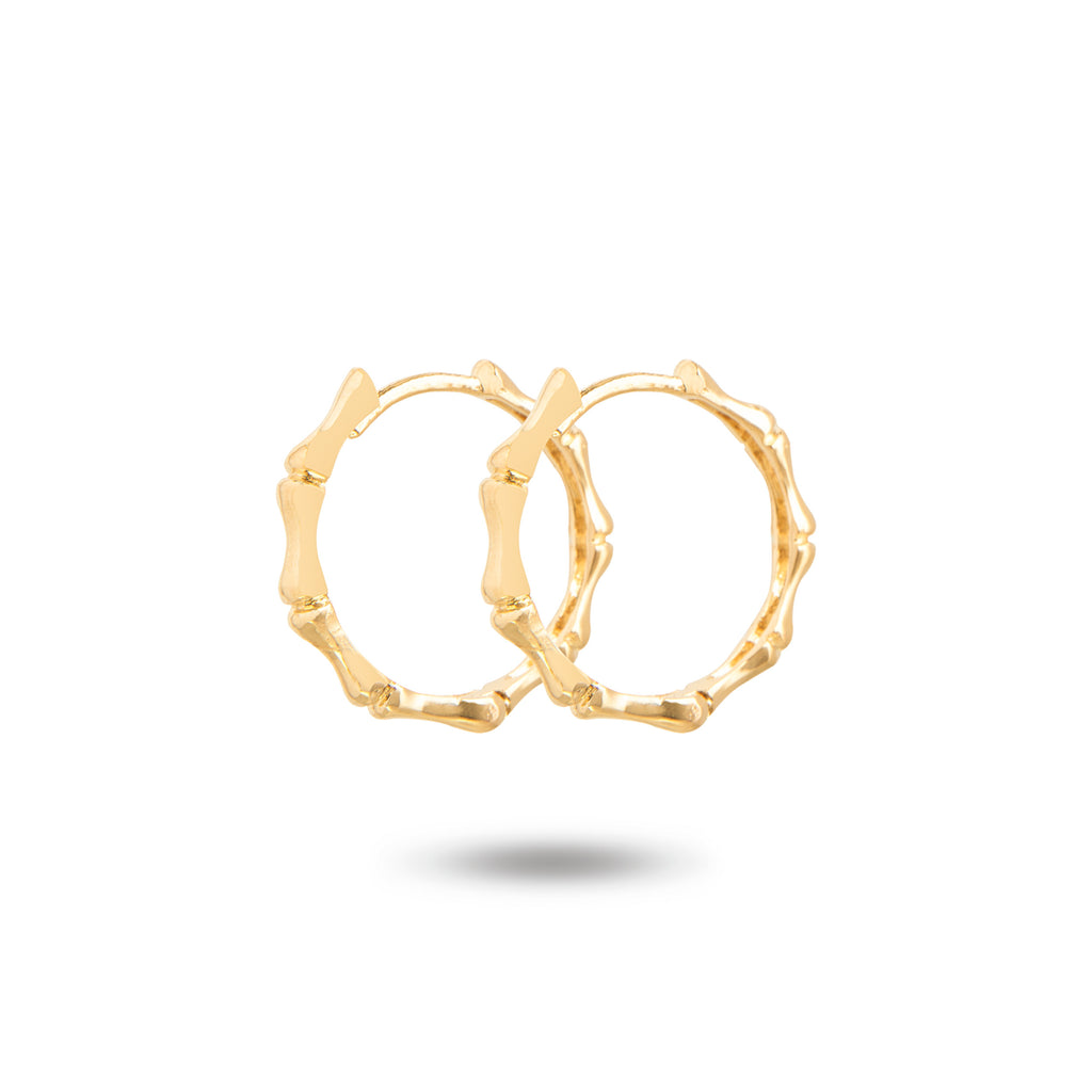 Large Gold Bamboo Hoops – Pineal Vision Jewelry