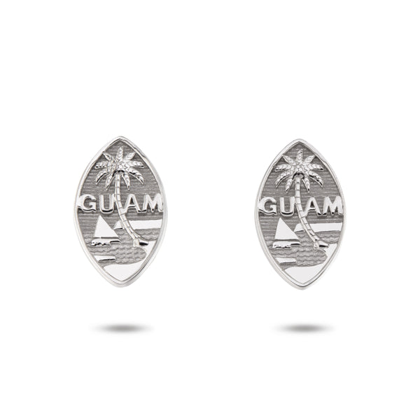 Solid Silver Guam Seal Earrings | Filled