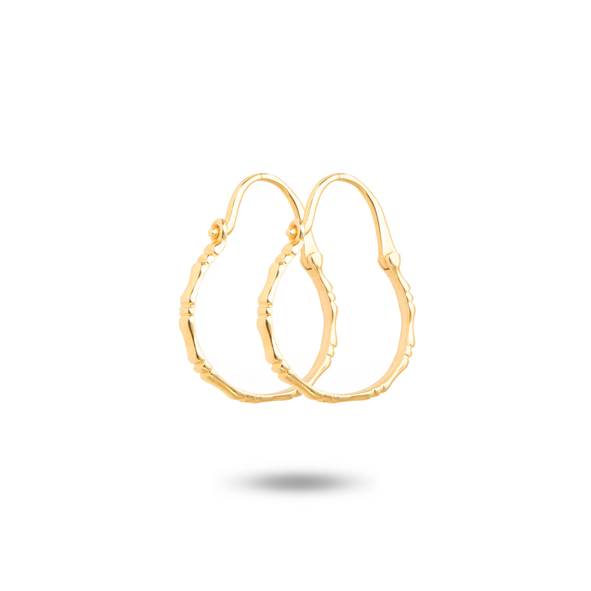Handcrafted bamboo & Guam Seal earrings in solid gold. – Vince