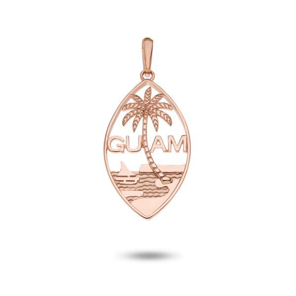14K Rose Gold Guam Seal Plain Pendant – Vince Jewelers