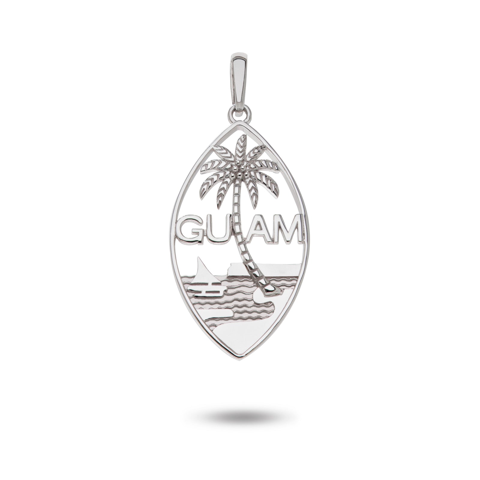 Silver Guam Seal Plain Pendant – Vince Jewelers