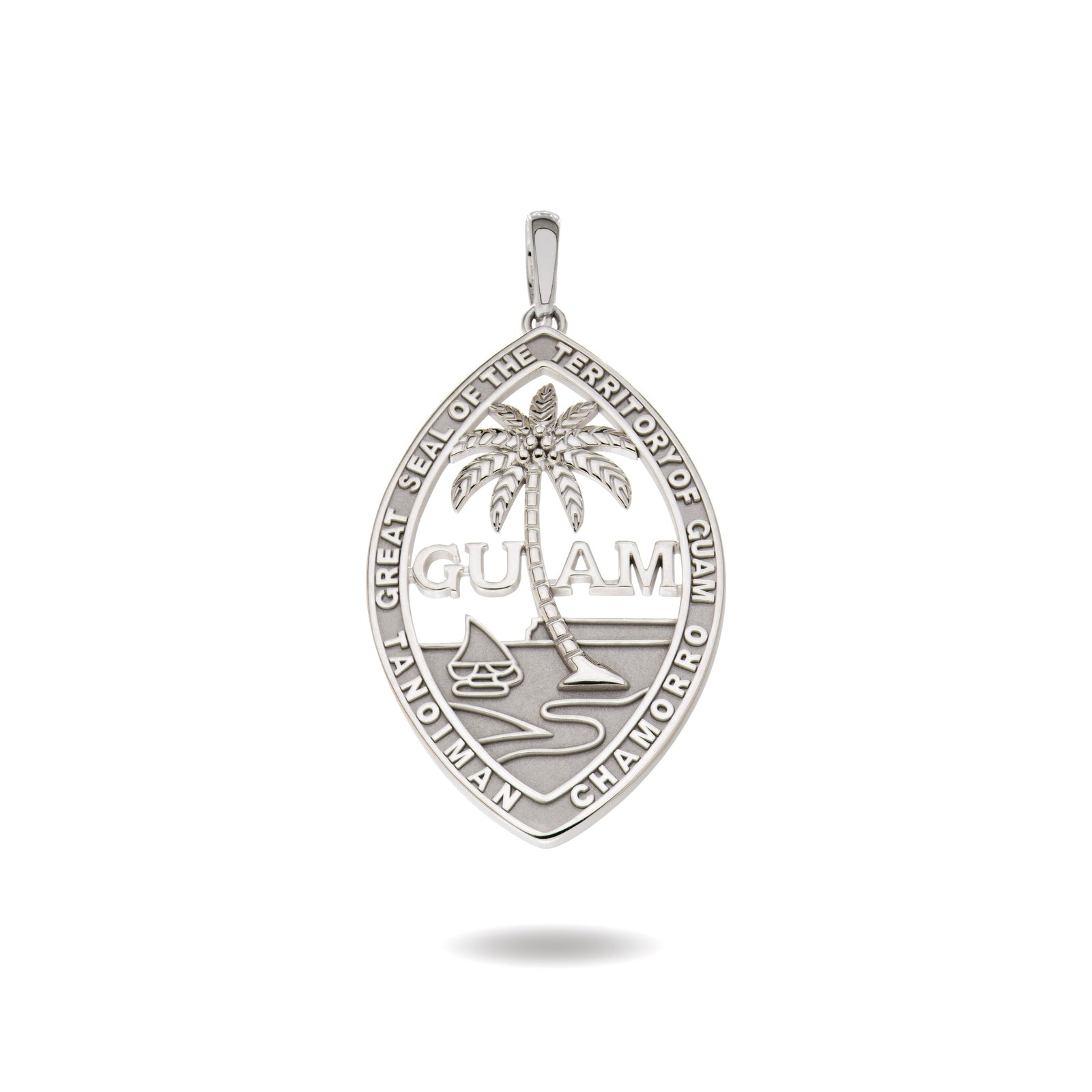 14K White Gold Guam Seal Territory Pendant – Vince Jewelers