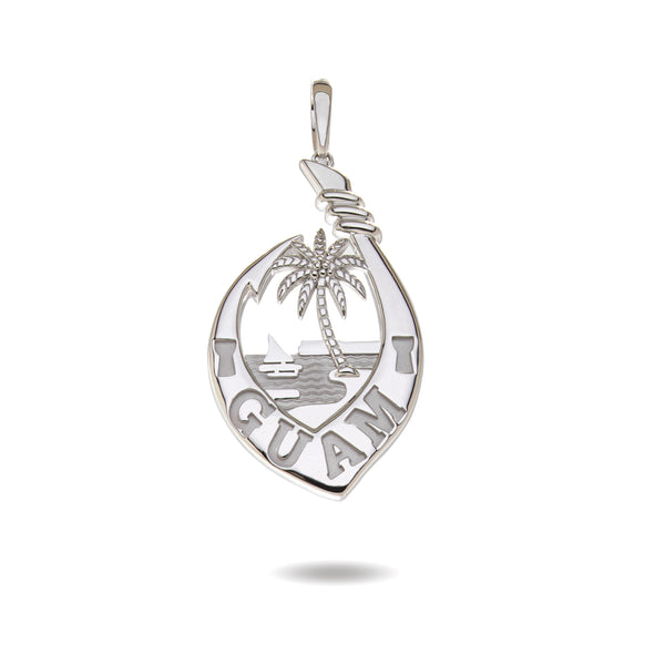 14K White Gold Guam Seal Fish Hook Pendant – Vince Jewelers