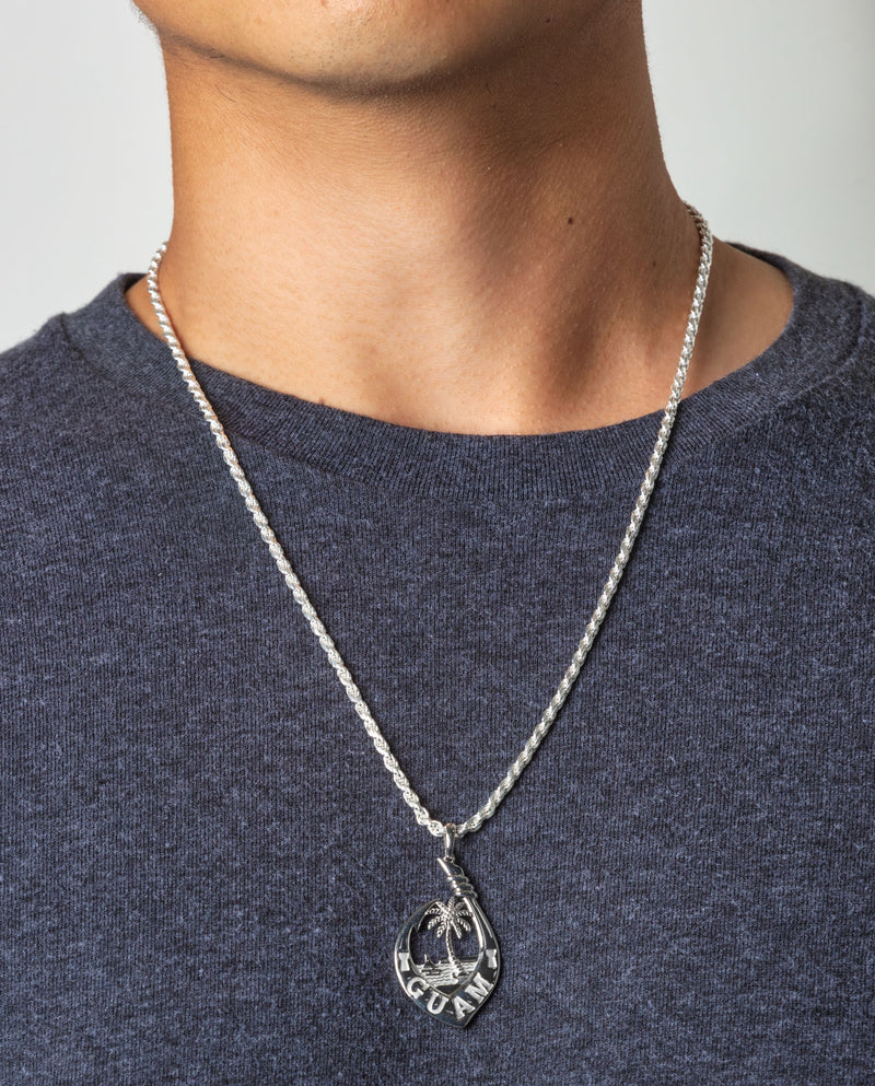 Silver Guam Seal Fish Hook Pendant – Vince Jewelers
