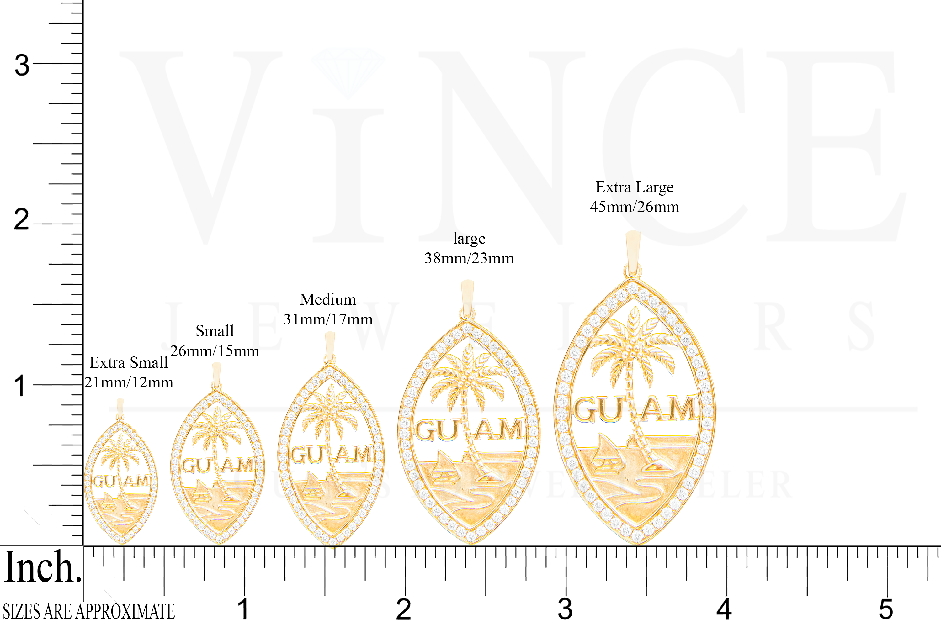 14K Yellow Gold Diamond Guam Seal Pendant – Vince Jewelers