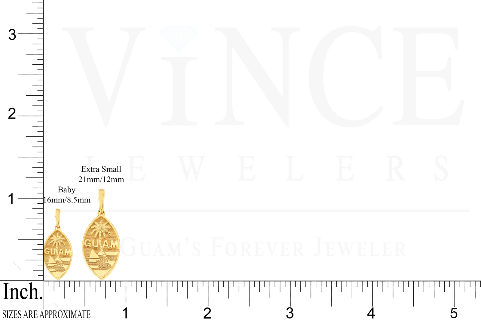 14K Yellow Gold Guam Seal Solid Pendant – Vince Jewelers